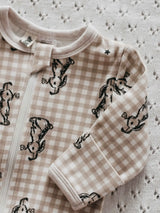 Gingham Bunny Zipsuit
