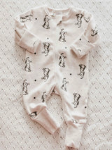 Oatmeal Bunny Zipsuit