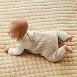 COOKIE AND CREAM ORGANIC KNITTED OVERALL