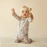 TINY BLOOM ORGANIC ZIPSUIT