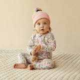 TINY BLOOM ORGANIC ZIPSUIT