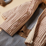 AMBER CHECK PUFFER JACKET