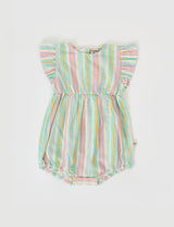 LANI RESORT STRIPE LINEN ROMPER