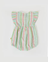LANI RESORT STRIPE LINEN ROMPER