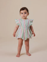 LANI RESORT STRIPE LINEN ROMPER
