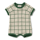 Lagoon Organic Knitted Check Growsuit