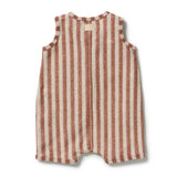 Cherry Cola Stripe Organic Terry Growsuit