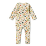 Summer Garden Organic Ruffle Zipsuit