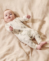 Whispering Willows Organic Zipsuit with Feet