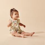 Summer Garden Organic Ruffle Zipsuit