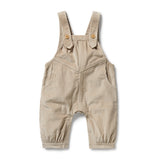 SAND ORGANIC CORDUROY OVERALLS