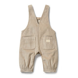 SAND ORGANIC CORDUROY OVERALLS