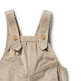 SAND ORGANIC CORDUROY OVERALLS