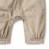 SAND ORGANIC CORDUROY OVERALLS