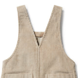SAND ORGANIC CORDUROY OVERALLS