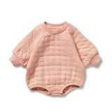 PRETTY PINK ORGANIC QUILTED BODYSUIT