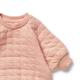 PRETTY PINK ORGANIC QUILTED BODYSUIT