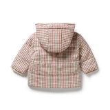 AMBER CHECK PUFFER JACKET