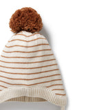 Cinnamon stripe beanie