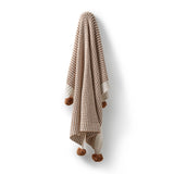 CINNAMON STRIPE ORGANIC KNITTED BLANKET