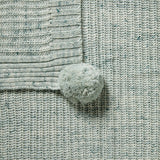 MOSS SPECKLE ORGANIC KNITTED BLANKET