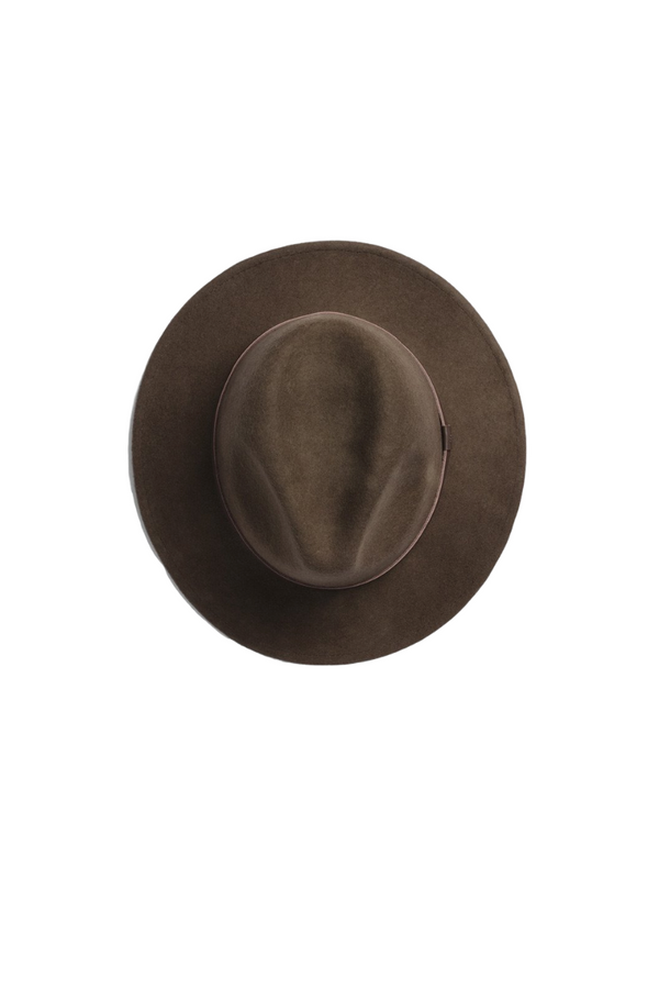 Will And Bear William Hat in Brown Mens Womens Wide Floppy Brim Fedora Australian Wool Top Image