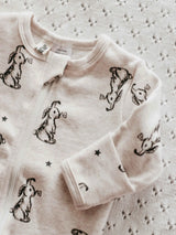 Oatmeal Bunny Zipsuit