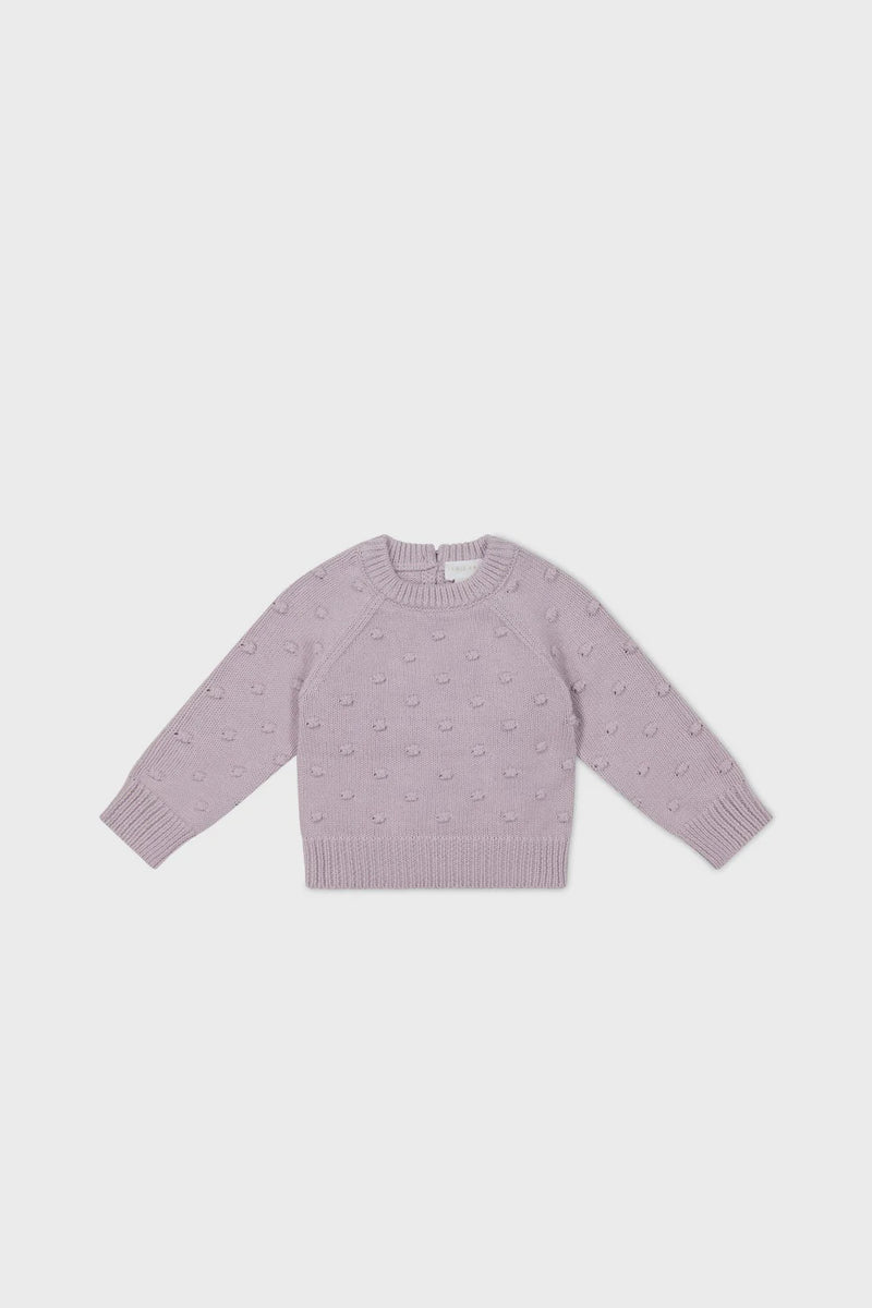 DOTTY KNIT JUMPER - MUTED VIOLET