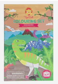 COLOURING SET DINOSAURS