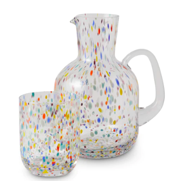 PARTY SPECKLE CARAFE & GLASS