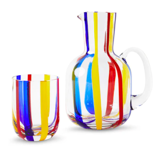 ISLAND STRIPE CARAFE & GLASS