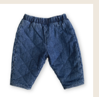 QUILTED HEMP DENIM PANTS