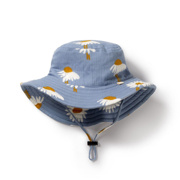 DAISY FLORAL ORGANIC CRINKLE SUN HAT