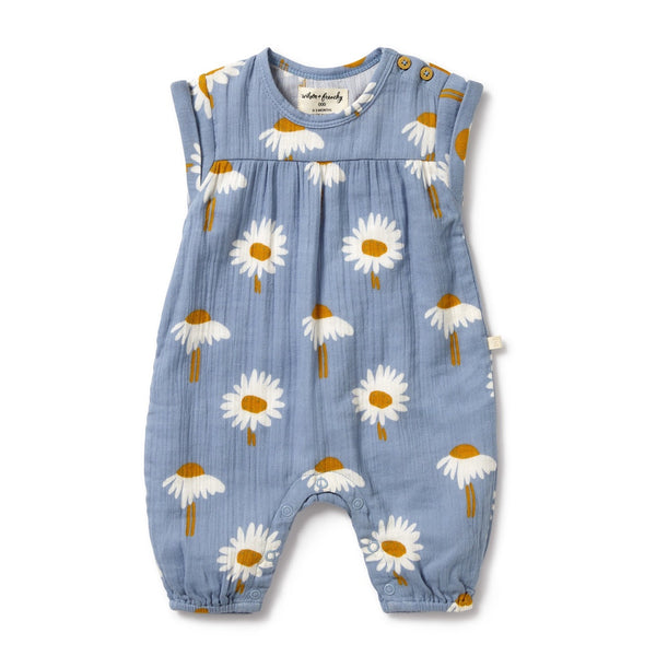 DAISY FLORAL ORGANIC CRINKILE JUMPSUIT