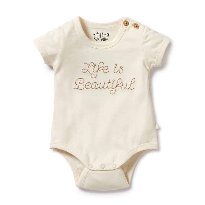 LIFE IS BEAUTIFUL ORGANIC COTTON BODYSUIT