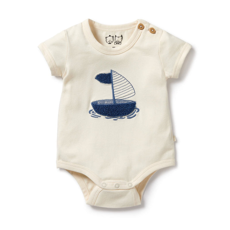 NAUTICAL ORGANIC COTTON BODYSUIT