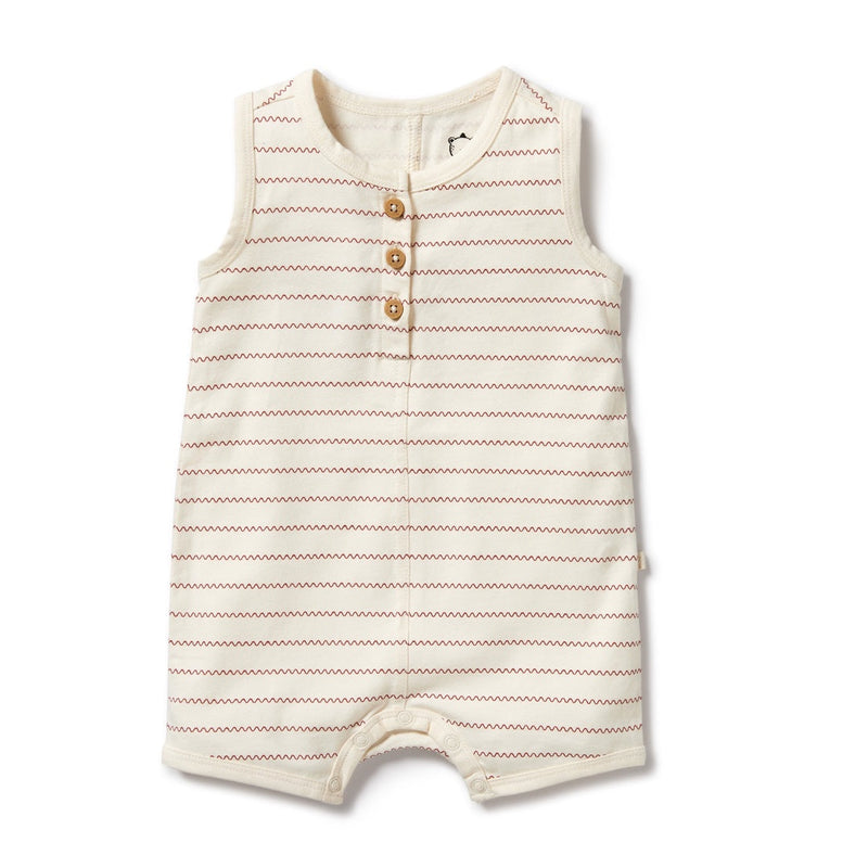 SQUIGGLE ORGANIC HENLEY GROWSUIT