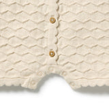 Milk Cloud Organic Knitted Chevron Growsuit
