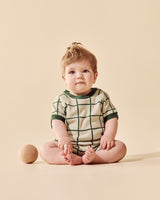 Lagoon Organic Knitted Check Growsuit