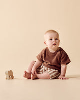 Cherry Cola Stripe Organic Terry Short