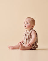 Cherry Cola Stripe Organic Terry Growsuit
