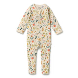 Summer Garden Organic Ruffle Zipsuit