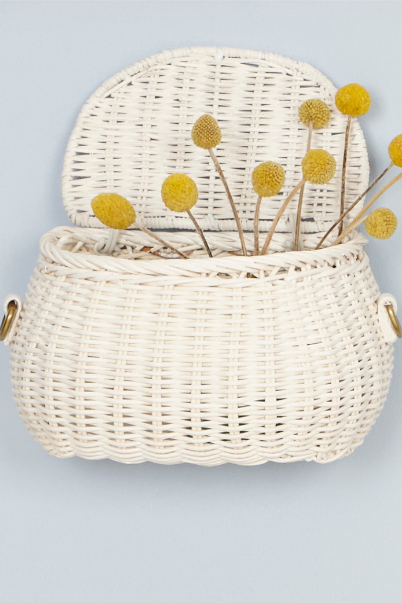 Olli Ella Mini Chari Bag White Basket Image Loft