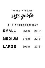 Will Bear Anderson Mens Womens Wide Floppy Brim Fedora Australian Wool Size Chart