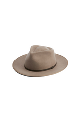 Will And Bear Calloway Fawn Mens Womens Wide Brim Fedora Australian Wool Front Image