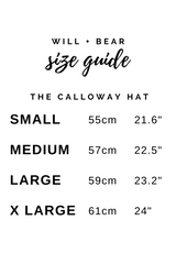 Will And Bear Calloway Fawn Mens Womens Wide Brim Fedora Australian Wool Size Guide