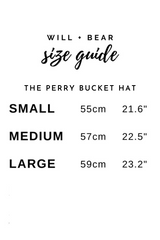 Will and Bear Perry Bucket Hat in Bone Men's Women's Corduroy Hemp Hat Sizing Image Loft